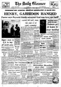 JPEG Henry and Gabbidon Hanged DAILY GLEANER 29 March 1061 - Copy